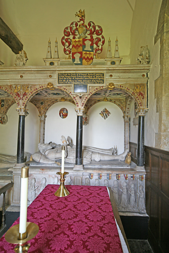 30. Monument to Sir Samuel Sandys and his wife Mercy, nee Culpepper.
