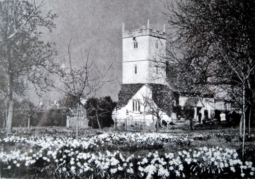 54. The church in the 1930s, before the boundary wall was built.