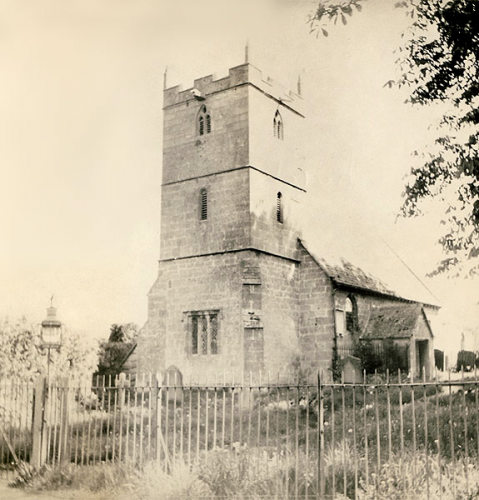 55. The church in the 1920s or 1930s, before the boundary wall was built.