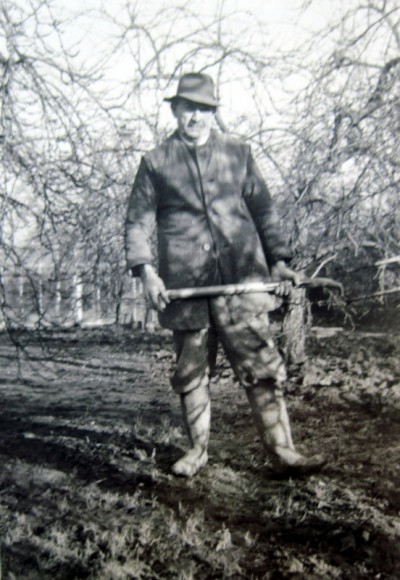 Fred Martin’s heavy clay soil could be difficult to dig, so a two-tined fork was the tool of choice.