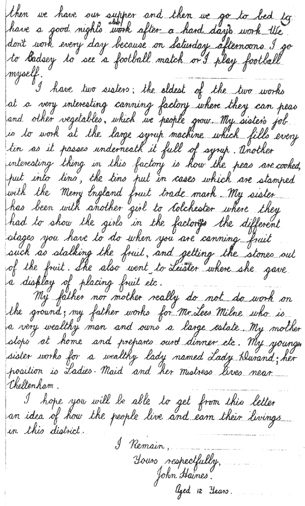 Letter written by John Haines in 1933 