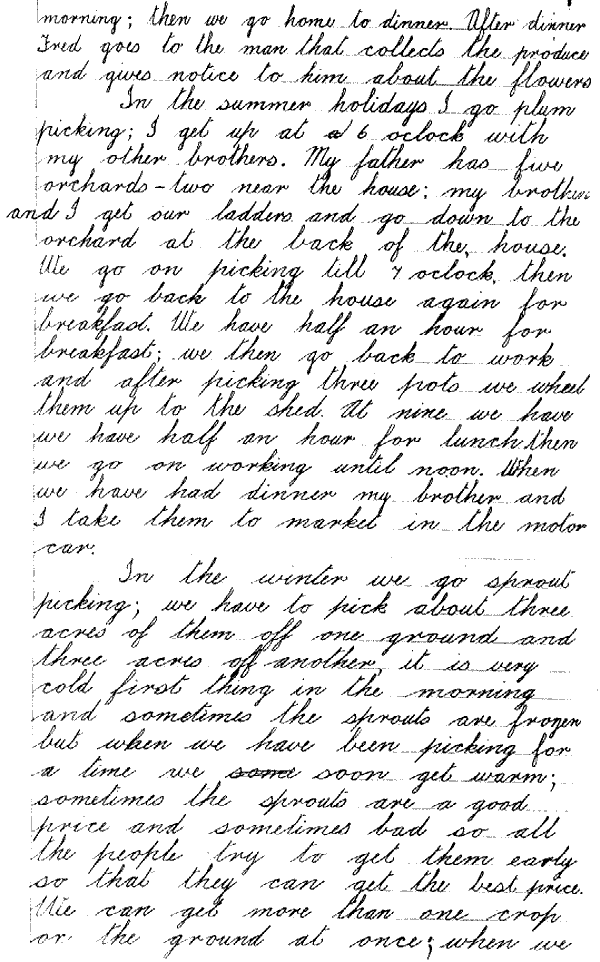 Letter written by James Wheatley in 1933 