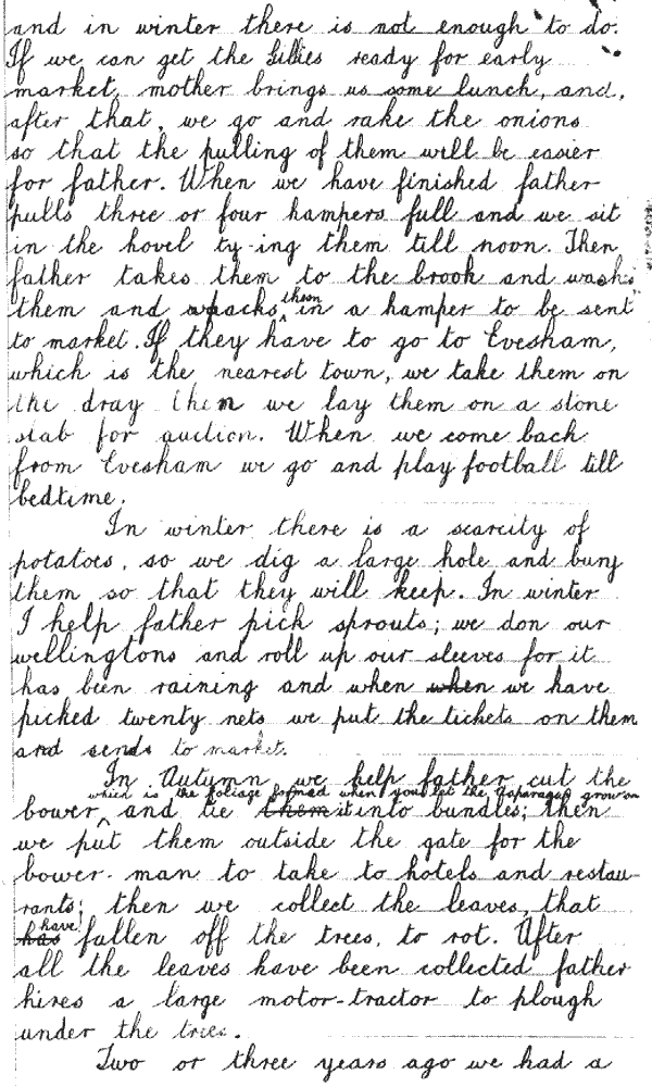 Letter written by Dennis Hartwell in 1933