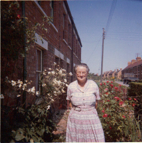 Mrs Dyke at the front of her home 42 Willersey Road