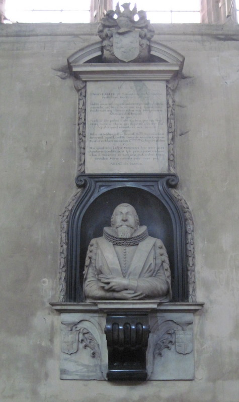 Monument to Hugh Barker in the Ante-Chapel at New College, Oxford