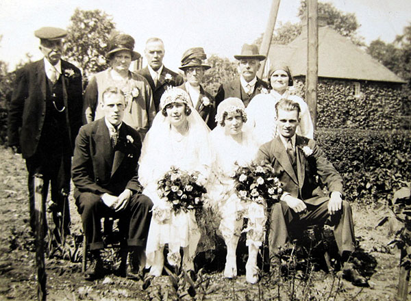 The double wedding of Lizzie and Kate Robbins in the early Summer of 1931