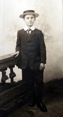 Ted Roberts as a boy