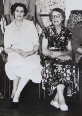 Mrs Parry and Mrs Dean, the first Secretary and President.