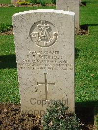 Stanley Winfield’s grave in Coriano Ridge War Cemetery, Italy